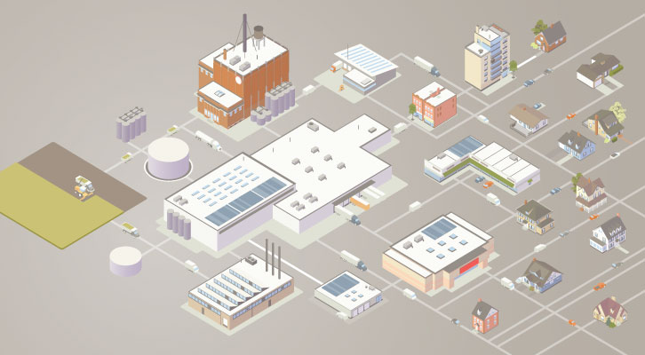 Illustration of a supply chain diagram